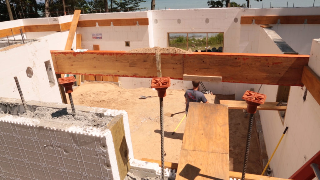 Vertical rebar with proper protection caps