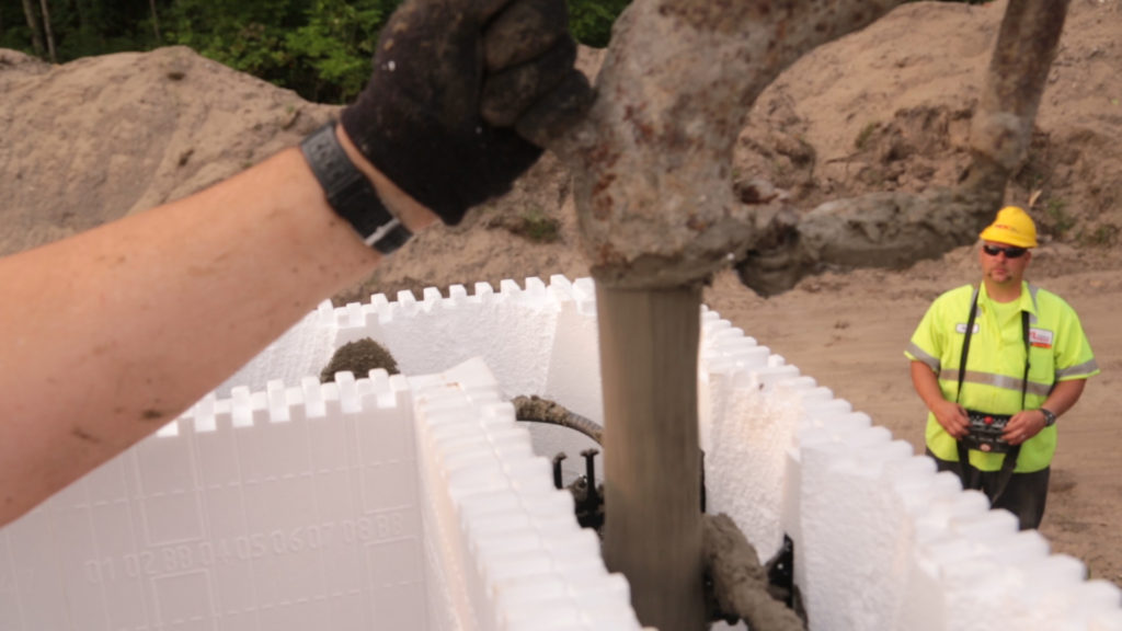 Communicating with pump operator while pouring concrete