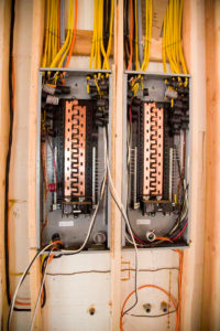 Electrical placed in ICF walls.