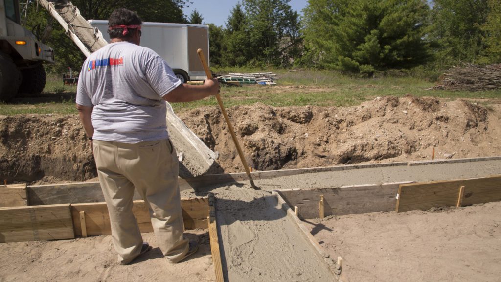Pouring footings