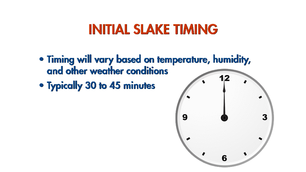 initial slake timing