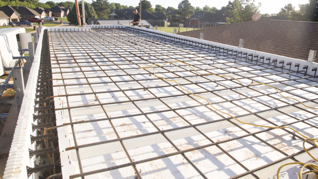 ICF safe room utilizing a BuildDeck ICF roof