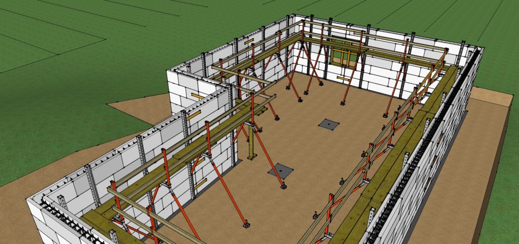 Project Stacked with Walkboards and Bracing